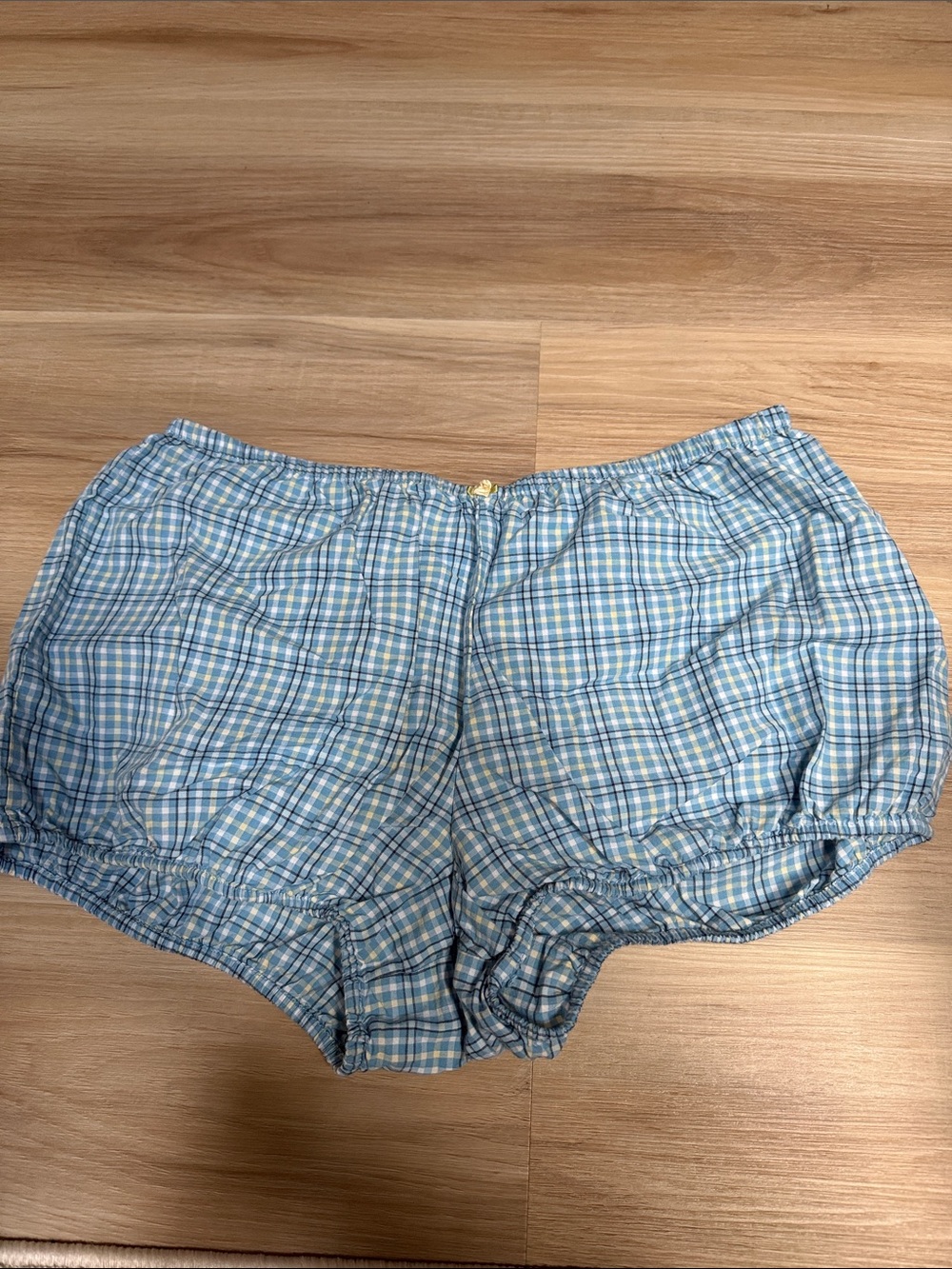 wild fable Light Blue Plaid Elastic Waist Shorts